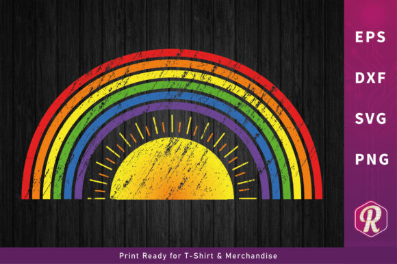 A Rainbow T-Shirts Design: An Asset for Crafts and Local Brand Graphics