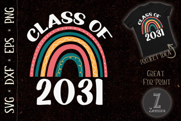 Evaluating CLASS of 2031 Rainbow Graphics for T-Shirt Designs