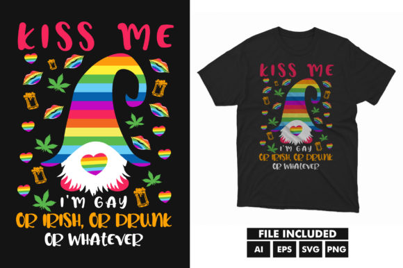 Gnome Pride Rainbow T-shirt SVG: A Vibrant Graphics Asset