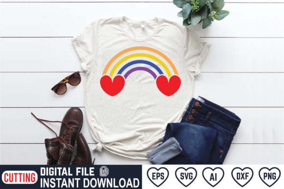 Hand Drawn Rainbow 20 Graphics for T-Shirt Designs