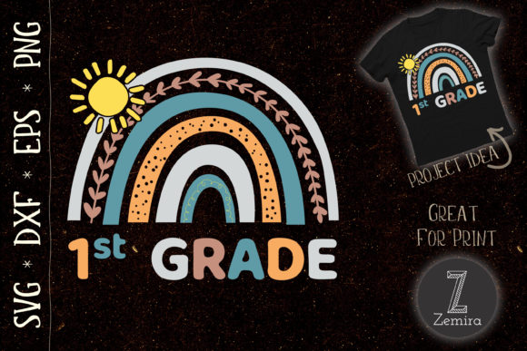 How a Rainbow Graphic Elevates Educational Website Graphics & T-Shirt Designs