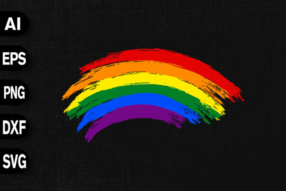 LGBTQ Rainbow Vintage Retro Style: A Versatile Graphics Asset