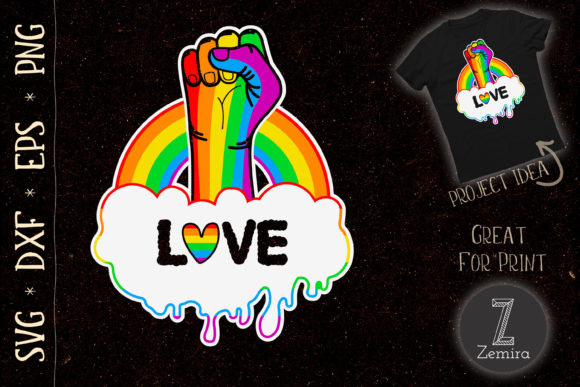 Love Pride LGBT Rainbow: A Vibrant Addition for T-Shirt Designs and Graphics