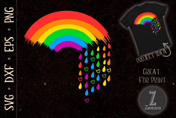 Love Rainbow Rain LGBT Pride: A Versatile Graphic for T-Shirt Designs