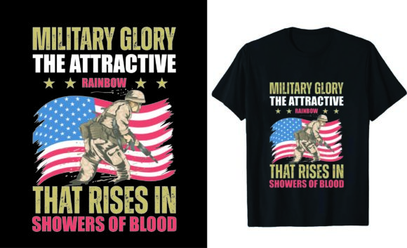 Military Glory the Attractive Rainbow: A Bold Graphics Choice for T-Shirt Designs