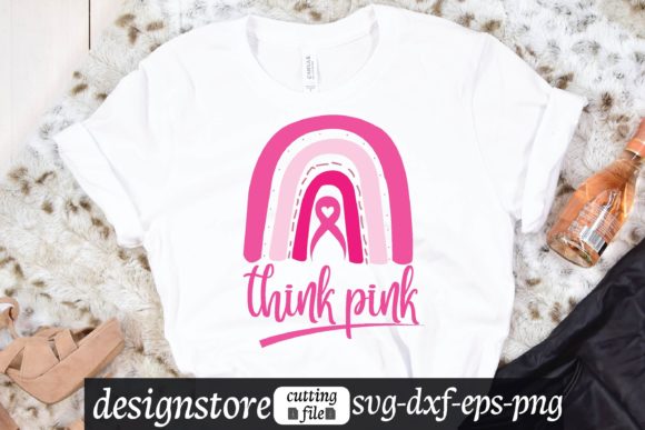 Think Pink Rainbow Svg: A Vibrant Addition to T-Shirt Designs and Graphics