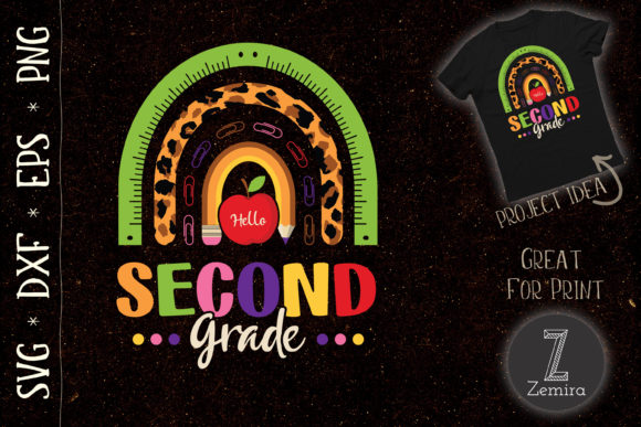 Why Hello Second Grade Rainbow Graphics is a T-Shirt Design Contender